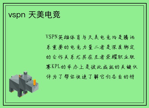 vspn 天美电竞